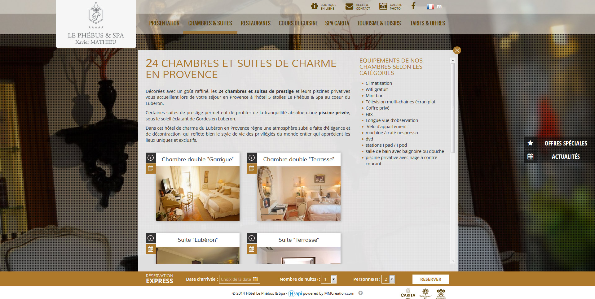 Webdesign site web hotels